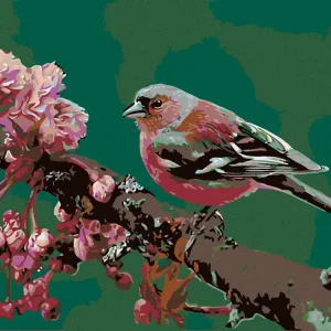 Diamond painting - BLÜHENDE KIRSCHBLÜTE UND ROSA VÖGLEIN Bestpreis