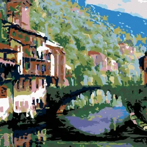 Diamond painting - FLUSS ZWISCHEN DEN HÄUSERN Neue Kollektion