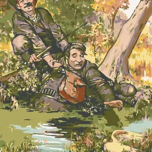 Diamond painting - JÄGER BEI JAGD Meistverkauft