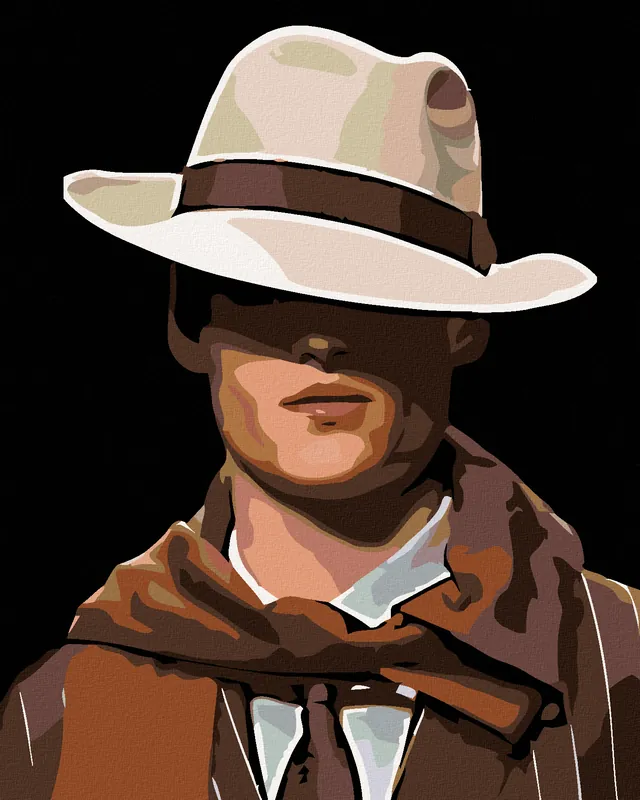 Saisonangebot Diamond painting – GEHEIMNISVOLLER MANN MIT HUT