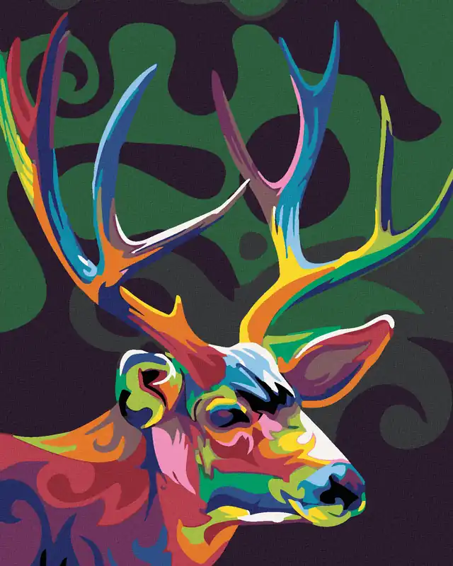 Diamond painting – FARBIGER HIRSCH Kracherpreis