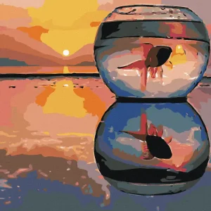 Bestpreis Diamond painting - FISCHLEIN IM GLAS WASSER