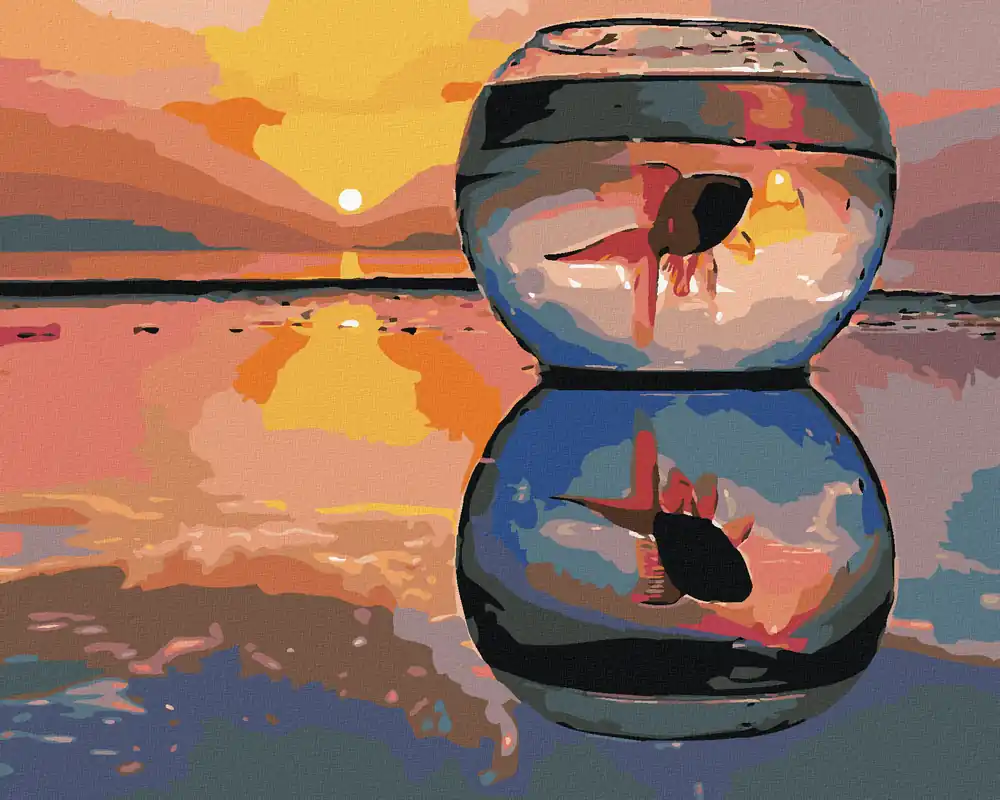 Bestpreis Diamond painting – FISCHLEIN IM GLAS WASSER