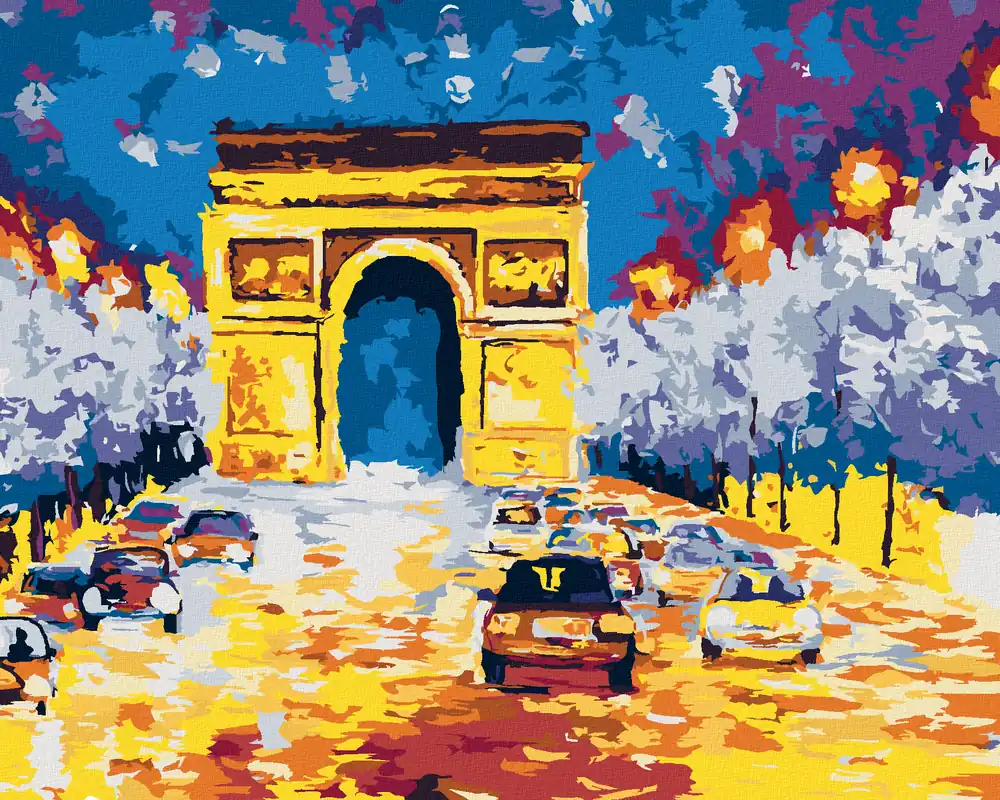 Preisreduziert Diamond painting – TRIUMPHBOGEN MIT AUTOS