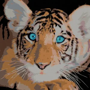 Diamond painting - BLAUÄUGIGER TIGER Neu