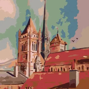 Super-Preis Diamond painting - TÜRME UND DÄCHER