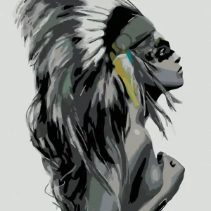 Neu Im Sortiment Diamond painting - FRAU DES HÄUPTLINGS