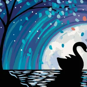 Diamond painting - SCHWAN BEIM VOLLMOND II Highlight