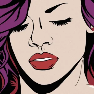 Knallerangebot Diamond painting - MÄDCHEN UND LILA HAARE