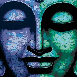 Diamond painting - ZWEIFARBIGER BUDDHA Markenware