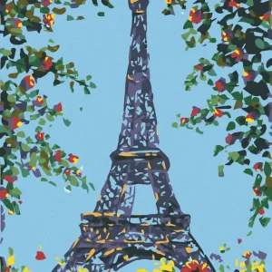 Diamond painting - BLUMIGER EIFFELTURM Schneller Versand