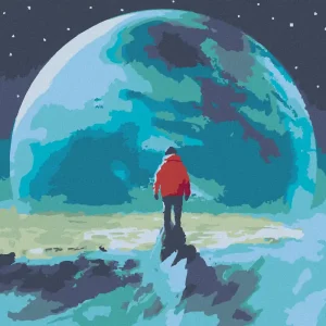 Diamond painting - MANN AUF DEM GIPFEL EINES BERGES Sonderaktion