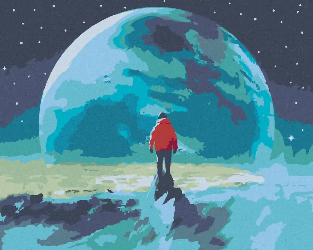 Diamond painting – MANN AUF DEM GIPFEL EINES BERGES Sonderaktion