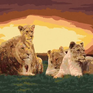 Großhandel Diamond painting - LÖWENFAMILIE