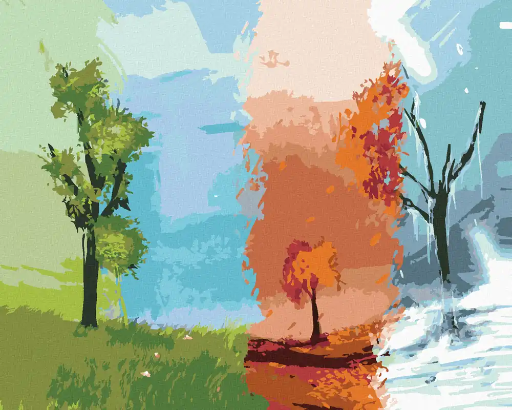 Online Kaufen Diamond painting – EIN BAUM – VIER JAHRESZEITEN