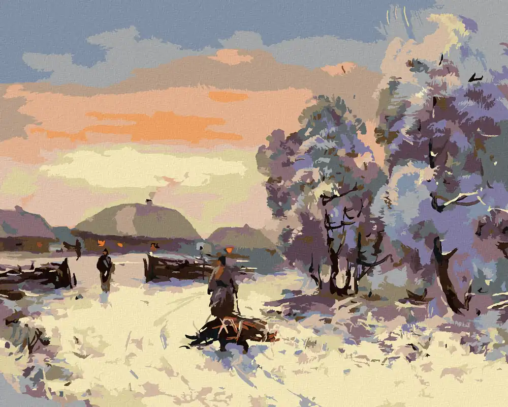 Diamond painting – VERSCHNEITES DORF Sonderaktion