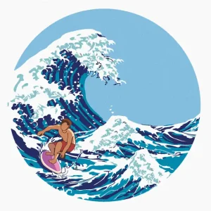 Diamond painting - MANN AUF EINER WELLE - INSPIRATION KATSUSHIKA HOKUSAI Online Kaufen