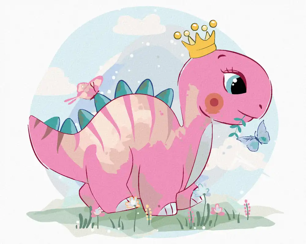 Günstig Diamond painting – ROSA DINOSAUR