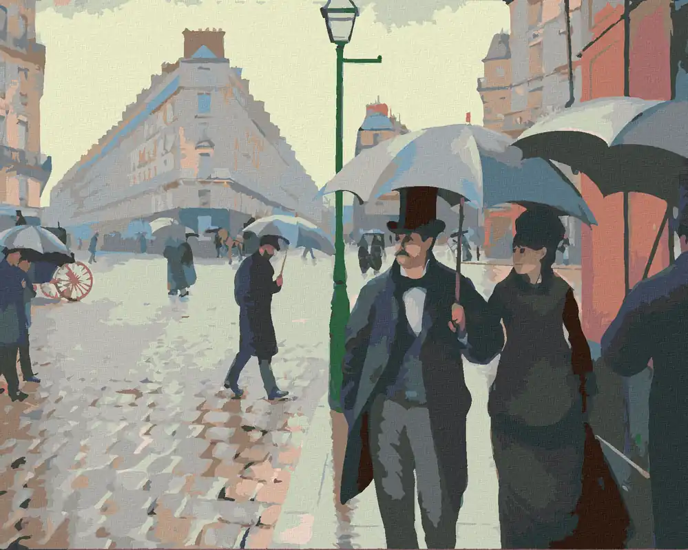 Neue Ware Diamond painting – PARISER STRASSE; REGENTAG (GUSTAVE CAILLEBOTTE)