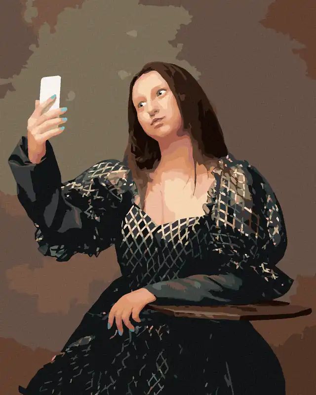 Heißes Angebot Diamond painting – MONA LISA SELFIE