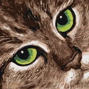 Im Trend Diamond painting - KATZE UND GRÜNE AUGEN