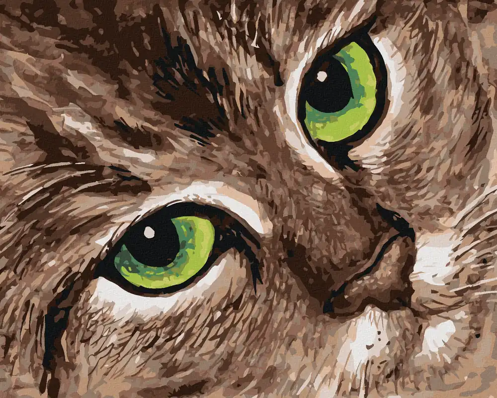 Im Trend Diamond painting – KATZE UND GRÜNE AUGEN