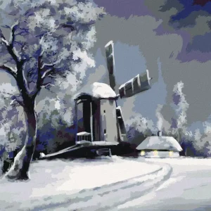 Heißes Angebot Diamond painting - LÄNDLICHE WINTERLANDSCHAFT