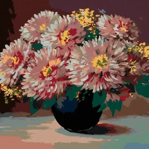 Diamond painting - BLUMEN IN SCHWARZER VASE Aktuell