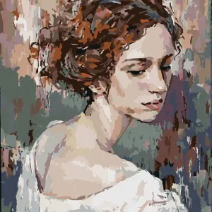 Neue Ware Diamond painting - VERTRÄUMTES FRAUENPORTRÄT