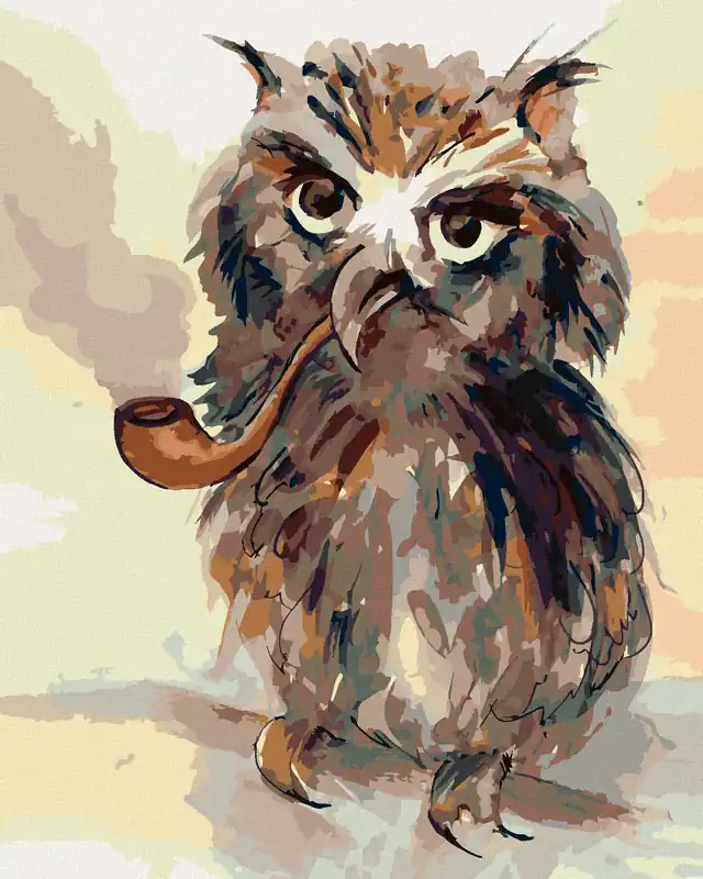 Schneller Versand Diamond painting – EULE MIT PFEIFE