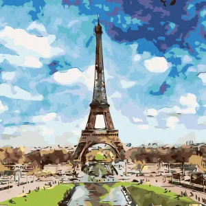 Diamond painting - EIFFELTURM UND BLAUER HIMMEL II Günstig