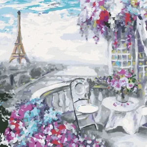 Angebot Diamond painting - EIFFELTURM SOMMERCAFÉ IN PARIS