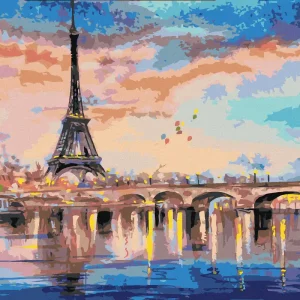 Diamond painting - EIFFELTURM UND HIMMELSRÖTE Exklusiv