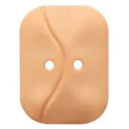 Meistverkauft rechteckiger Knopf mit Welle, 2-Loch – Größe: 32mm – Farbe: orange – Art.Nr. 374811