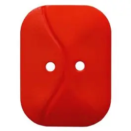 rechteckiger Knopf mit Welle, 2-Loch – Größe: 28mm – Farbe: rot – Art.Nr. 344809 Gratis Versand