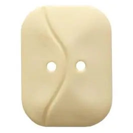 rechteckiger Knopf mit Welle, 2-Loch – Größe: 32mm – Farbe: beige – Art.Nr. 374801 Hochwertig