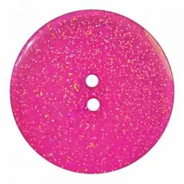 transparenter Knopf mit Glitter, 2-Loch – Größe: 18mm – Farbe: rose/pink – Art.Nr. 344885 Direktkauf