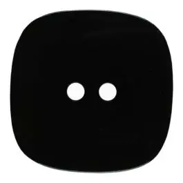 Gleich Bestellen viereckiger transparenter Knopf mit Glitter, 2-Loch – Größe: 25mm – Farbe: schwarz – Art.Nr. 380375