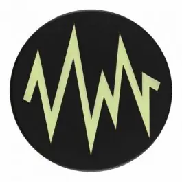 Wochenendangebot 2-lagiger schwarzer Knopf mit farbigem Zick-Zack und Öse – Größe: 18mm – Farbe: hellgrün – Art.Nr. 334816