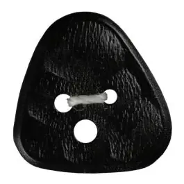 Original Polyamidknopf 3-Loch Dreieck mit Waben – Größe: 30mm – Farbe: schwarz – Art.Nr. 370833