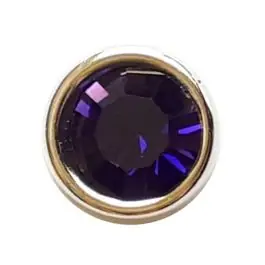 Abverkauf Straßknopf mit Öse – Größe: 10mm – Farbe: lila – Art.Nr. 370840