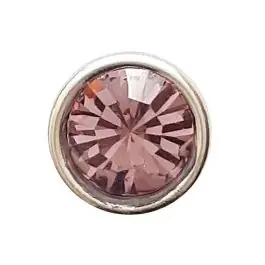 Straßknopf mit Öse – Größe: 10mm – Farbe: rosa/pink – Art.Nr. 370841 Versand Am Gleichen Tag