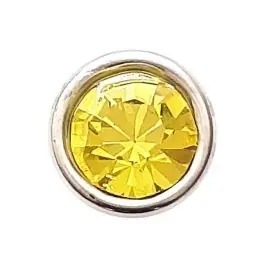 Straßknopf mit Öse – Größe: 10mm – Farbe: gelb – Art.Nr. 370843 Bestseller