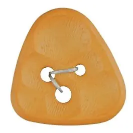 Abverkauf Polyamidknopf 3-Loch Dreieck mit Waben – Größe: 30mm – Farbe: beige – Art.Nr. 373805