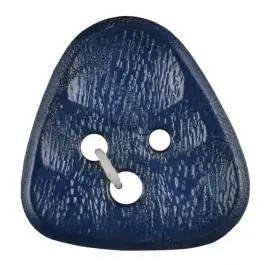 Garantierte Lieferung Polyamidknopf 3-Loch Dreieck mit Waben – Größe: 30mm – Farbe: blau – Art.Nr. 373808