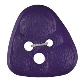 Im Trend Polyamidknopf 3-Loch Dreieck mit Waben – Größe: 30mm – Farbe: lila – Art.Nr. 373809