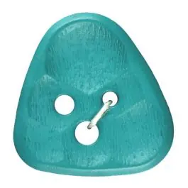 Kostenloser Versand Polyamidknopf 3-Loch Dreieck mit Waben – Größe: 30mm – Farbe: grün – Art.Nr. 373810