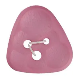 Polyamidknopf 3-Loch Dreieck mit Waben – Größe: 30mm – Farbe: rosa/pink – Art.Nr. 373812 Knallerangebot