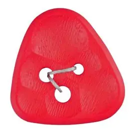 Echt Polyamidknopf 3-Loch Dreieck mit Waben – Größe: 30mm – Farbe: rosa/pink – Art.Nr. 373813