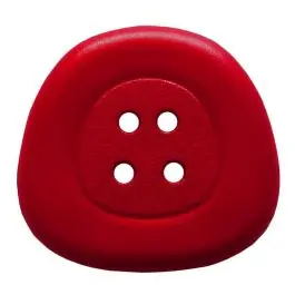 Polyamidknopf 4-Loch Trapez – Größe: 32mm – Farbe: rot – Art.Nr. 373826 Neue Ware